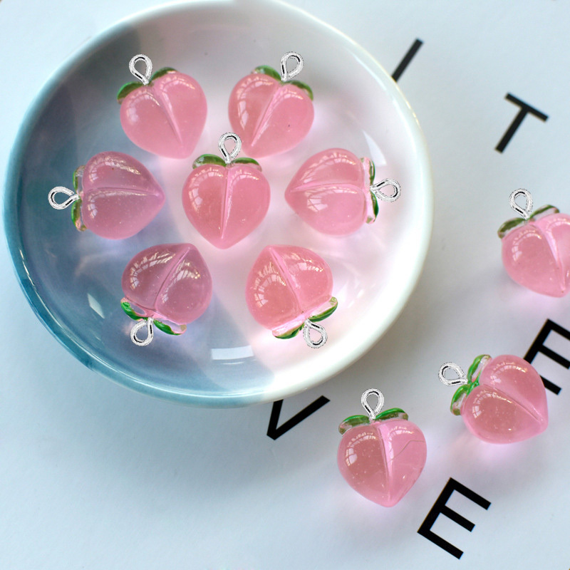 Resin Art Engagement - 10 шт. Новые прозрачные персиковые плоские