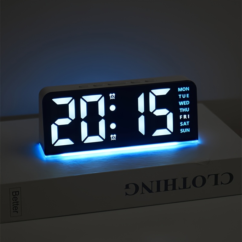 Resin Art Watch - Цифровой светодиодный будильник, настольные настольные часы,
