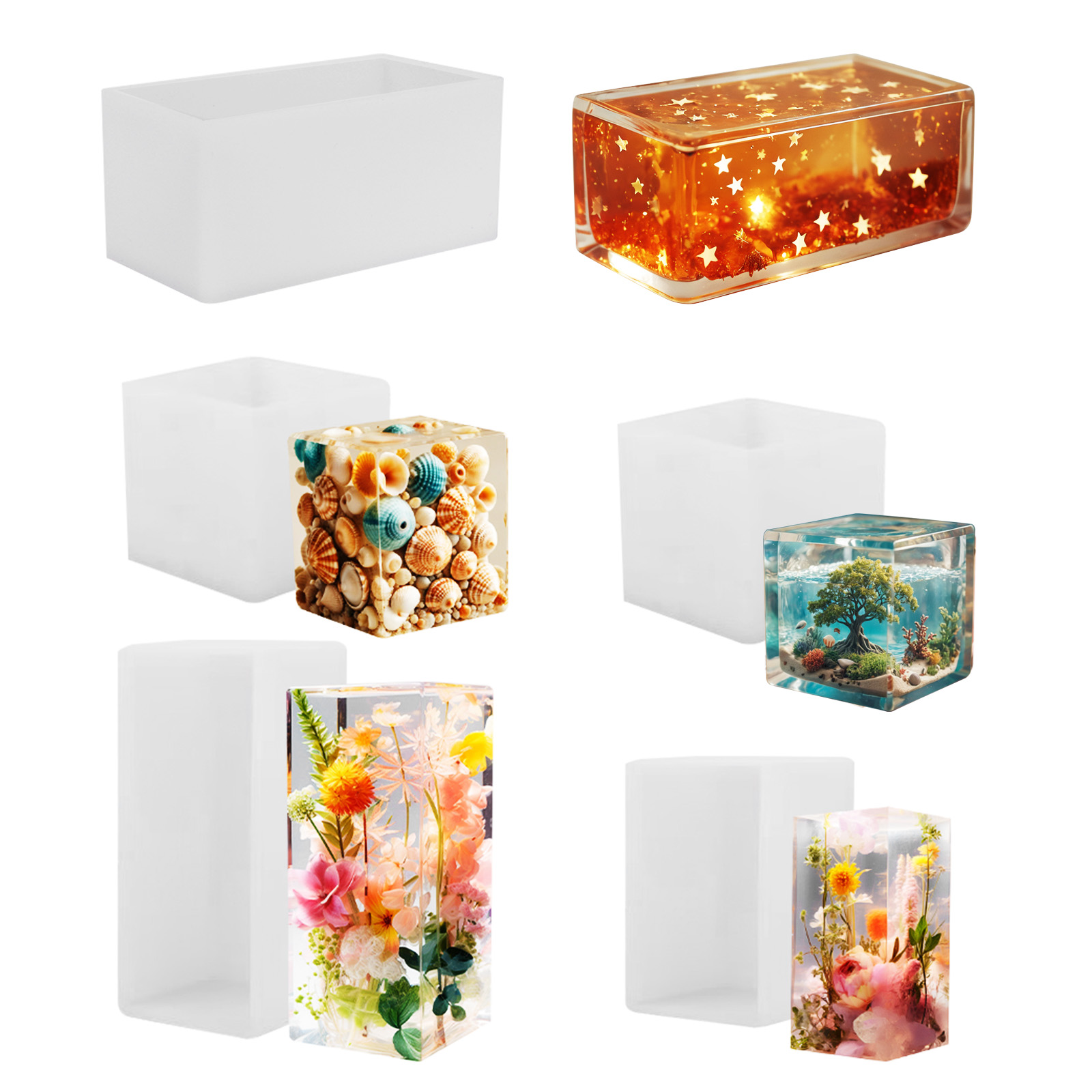 Resin Art Kit With Molds - Силиконовая форма для литья из эпоксидной
