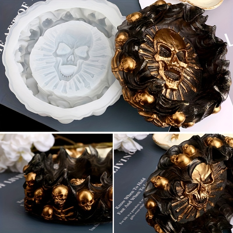 Resin Art Kit With Molds - Форма для пепельницы в виде черепа,