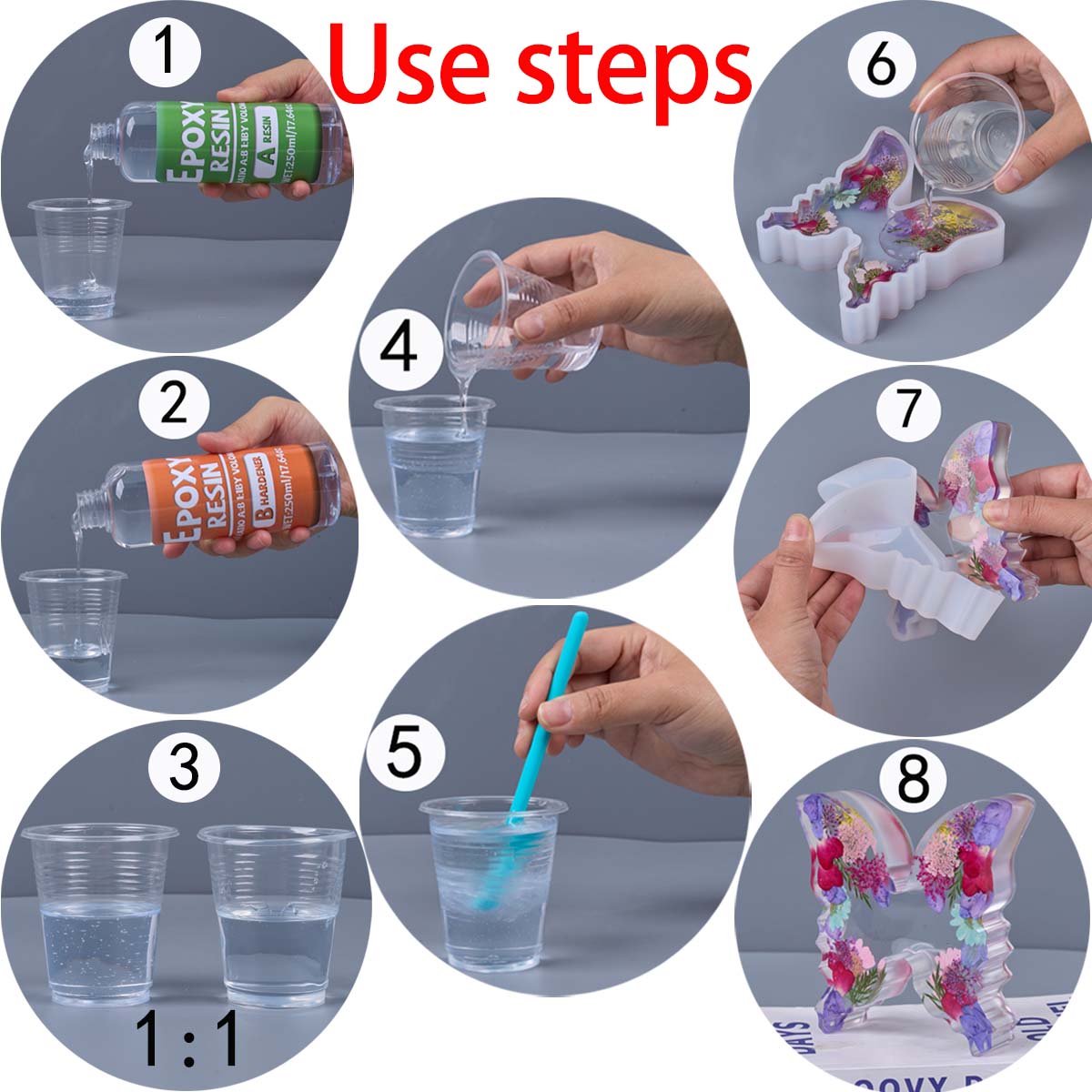 Комплект эпоксидной смолы соот – обзор и цена Resin Art Kit With Molds