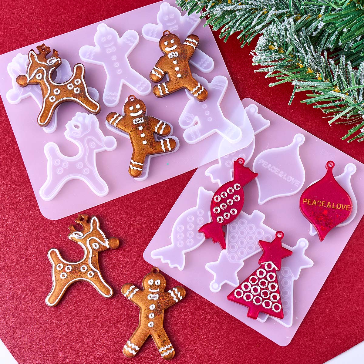 Рождественская серия, серьги,  – обзор и цена Resin Art Kit With Molds