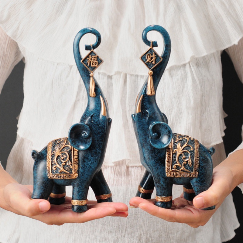 Пара фигурок слонов в китайско – обзор и цена Resin Art Gift For Anniversary