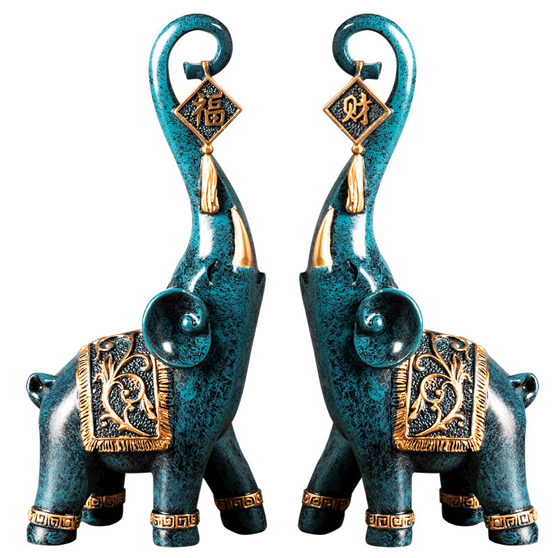 Пара фигурок слонов в китайско – обзор и цена Resin Art Gift For Anniversary